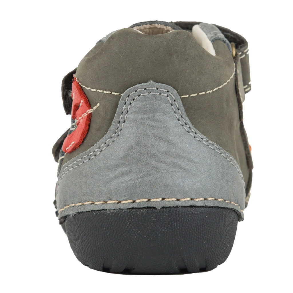 D.D. Step toddler boy shoes brown and grey with numbers size US 4-8 (015-103)
